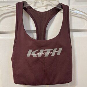 KITH SPORT Sports Bra Maroon Spellout Burgundy Workout Running Kithsport XS